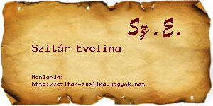 Szitár Evelina névjegykártya