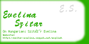 evelina szitar business card